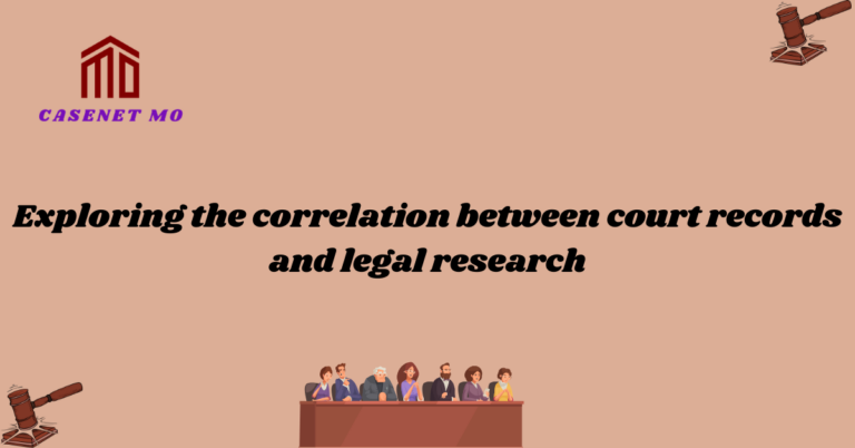 Exploring the correlation between court records and legal research 1