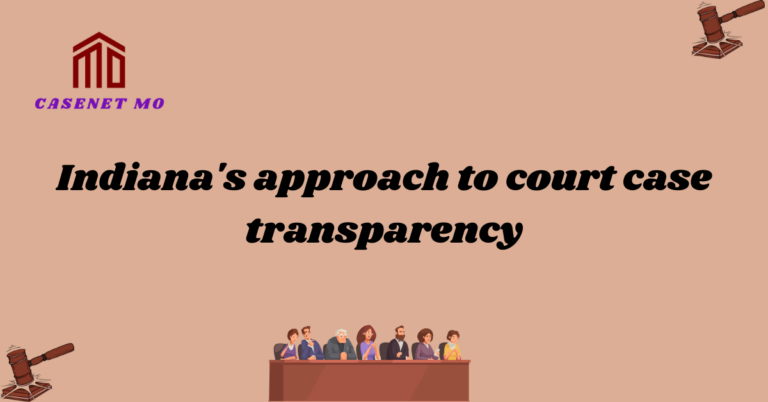Indiana's approach to court case transparency