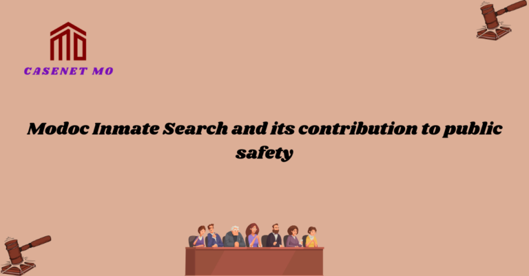 Modoc Inmate Search and its contribution to public safety 1
