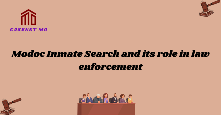 Modoc Inmate Search and its role in law enforcement 1