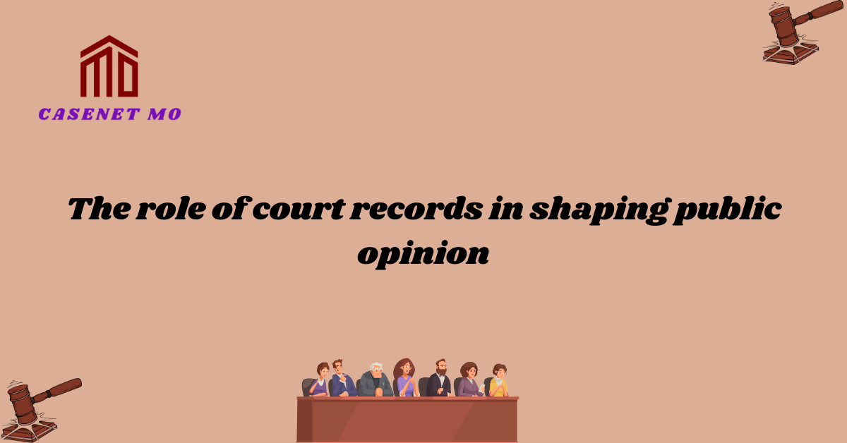 The role of court records in shaping public opinion mo case net