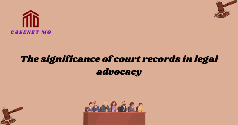 The significance of court records in legal advocacy 1
