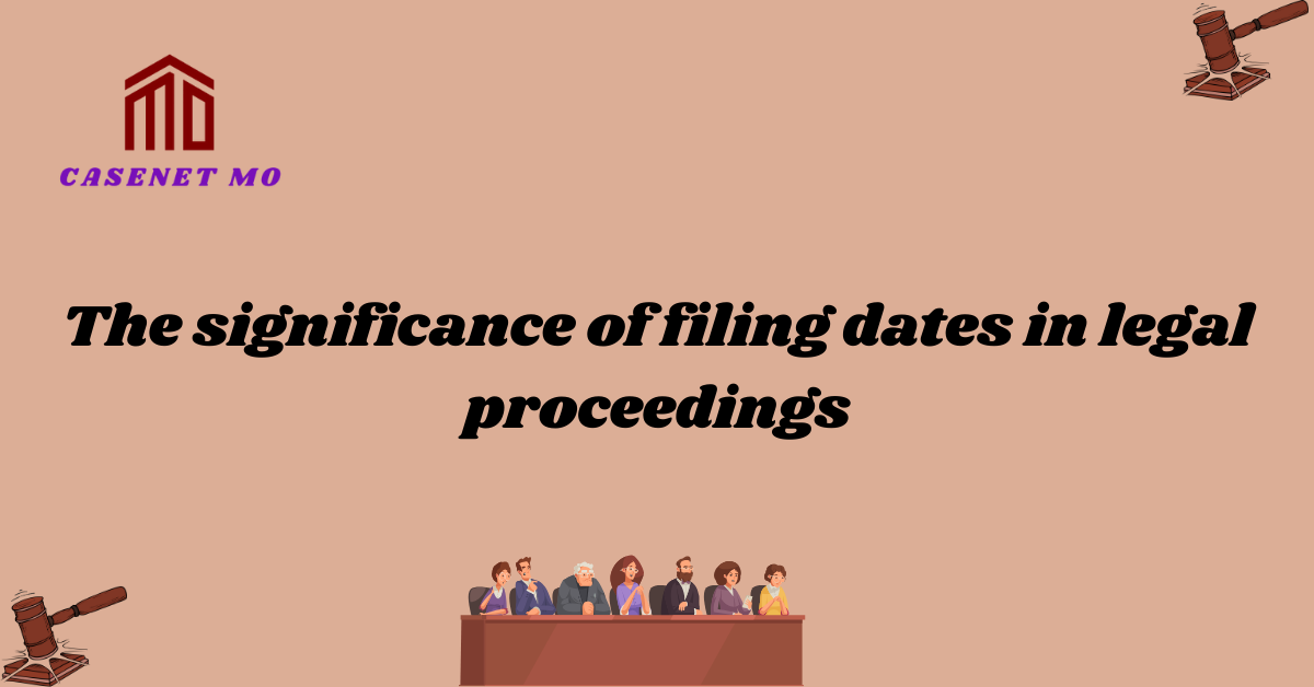 The significance of filing dates in legal proceedings 1